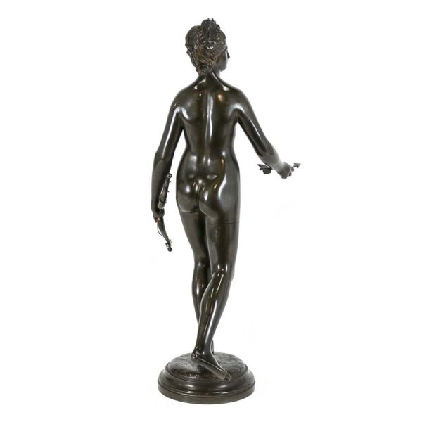 Late 1800s Bronze Replica of Diana Chasseresse Sculpture by JEAN-ANTOINE HOUDON(1741-1828) - Image 6