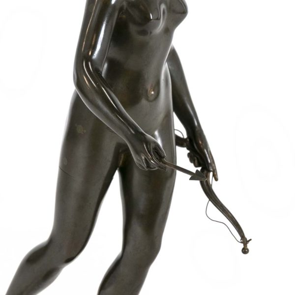 Late 1800s Bronze Replica of Diana Chasseresse Sculpture by JEAN-ANTOINE HOUDON(1741-1828) - Image 3