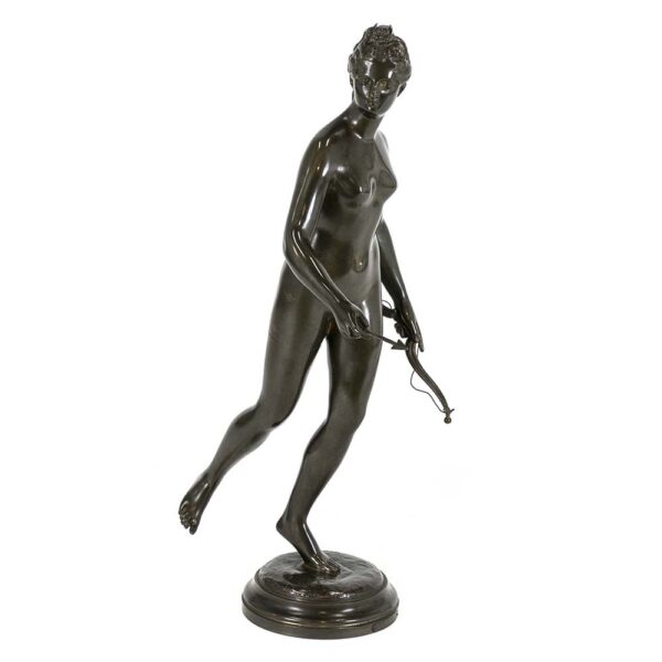 Late 1800s Bronze Replica of Diana Chasseresse Sculpture by JEAN-ANTOINE HOUDON(1741-1828) - Image 1