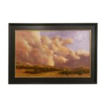 ADRIENNE HUSUM Original Oil on Red Board "Nube"