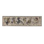 Mid Century Modern Abstract Cement Frieze with Horses