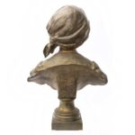 CHARLES FAGGIONI Gilded Bronze Bust Sculpture of a Woman - Image 7
