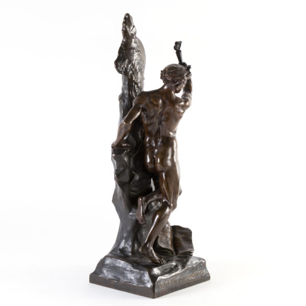 EMILE LOUIS PICAULT Large Bronze Sculpture Le Genie de L'Humanite - Image 8