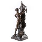EMILE LOUIS PICAULT Large Bronze Sculpture Le Genie de L'Humanite - Image 4