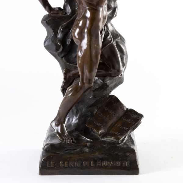 EMILE LOUIS PICAULT Large Bronze Sculpture Le Genie de L'Humanite - Image 3