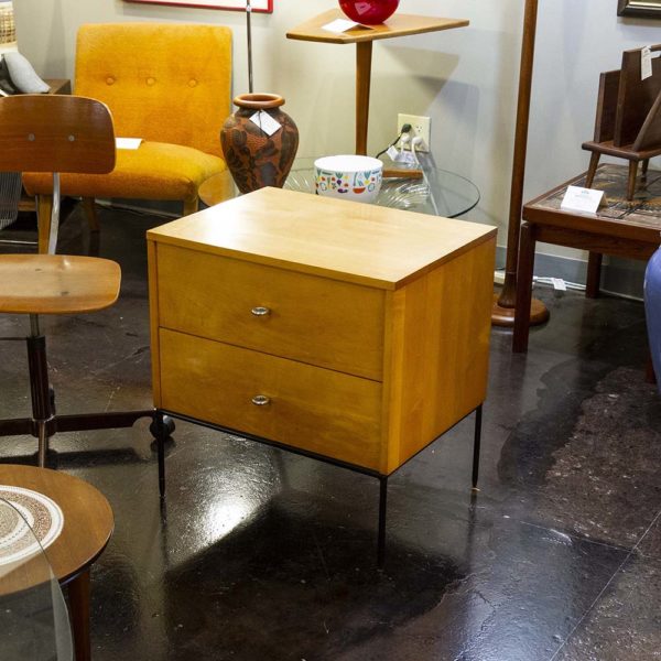 Early PAUL MCCOBB 2 Drawer Stand on Iron Base Circa 1952 - Image 8