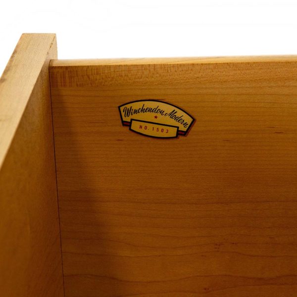 Early PAUL MCCOBB 2 Drawer Stand on Iron Base Circa 1952 - Image 7
