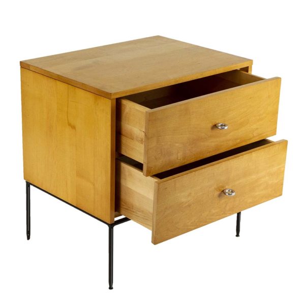 Early PAUL MCCOBB 2 Drawer Stand on Iron Base Circa 1952 - Image 6