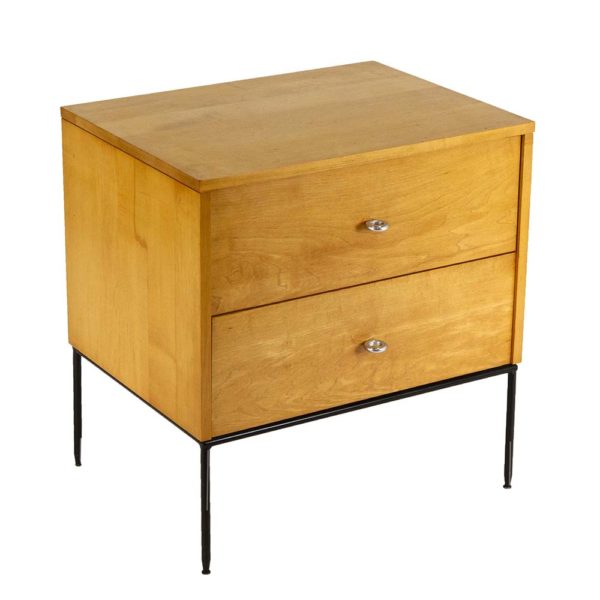 Early PAUL MCCOBB 2 Drawer Stand on Iron Base Circa 1952 - Image 2