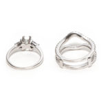 14kt White Gold Wedding Set with .88ct Center Diamond and 1.54cttw - Image 5