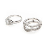 14kt White Gold Wedding Set with .88ct Center Diamond and 1.54cttw - Image 4
