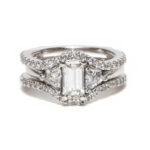 14kt White Gold Wedding Set with .88ct Center Diamond and 1.54cttw