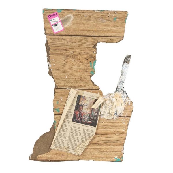 SMOKY BROWN(1919-2005) Original Self-Portrait on Found Board - Signed - Image 5