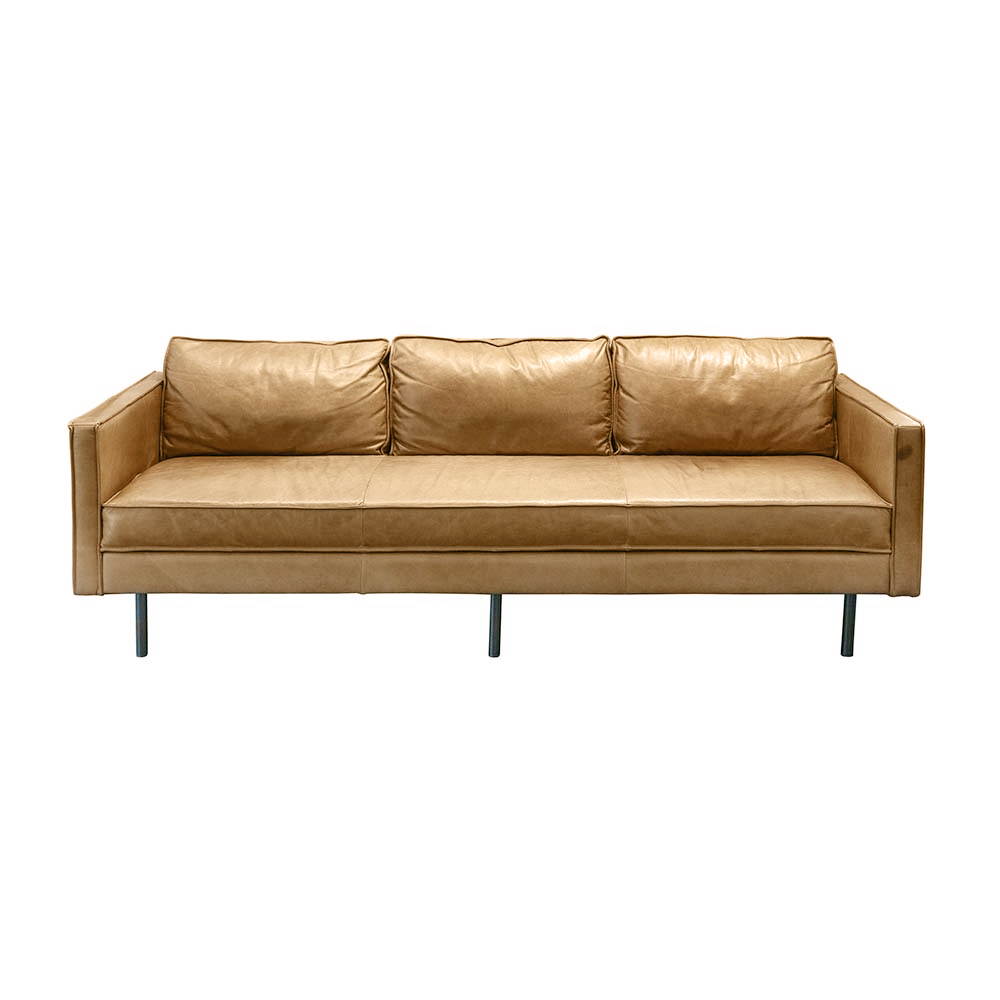 West Elm Leather Sofa sold for $1,895