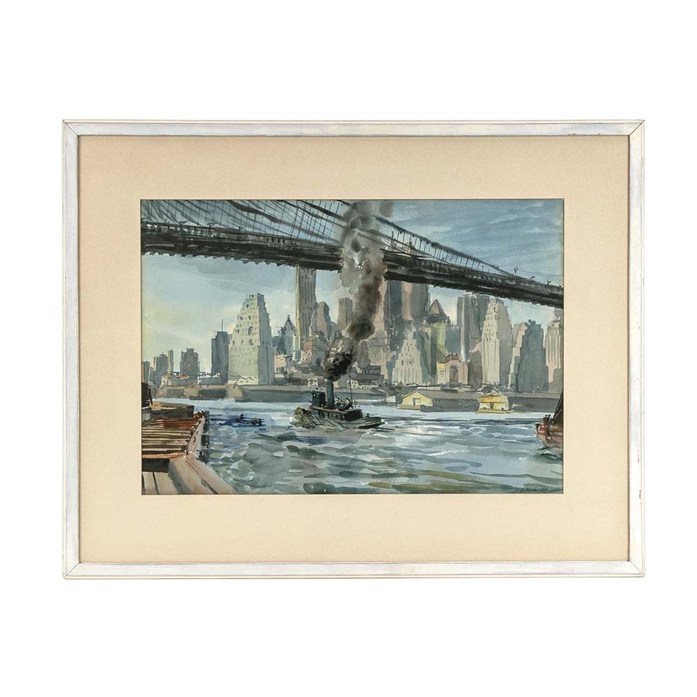 Reginald Marsh Original Watercolor sold for $6,250