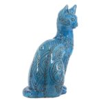 Large Mid Century Pottery Cat - Image 3