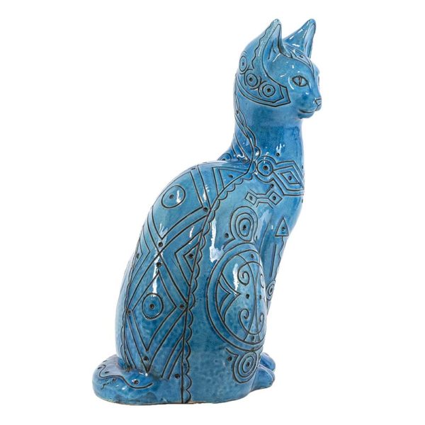 Large Mid Century Pottery Cat - Image 3