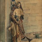Antique J. MONTERRI Orientalist Style Watercolor - Signed - Image 2