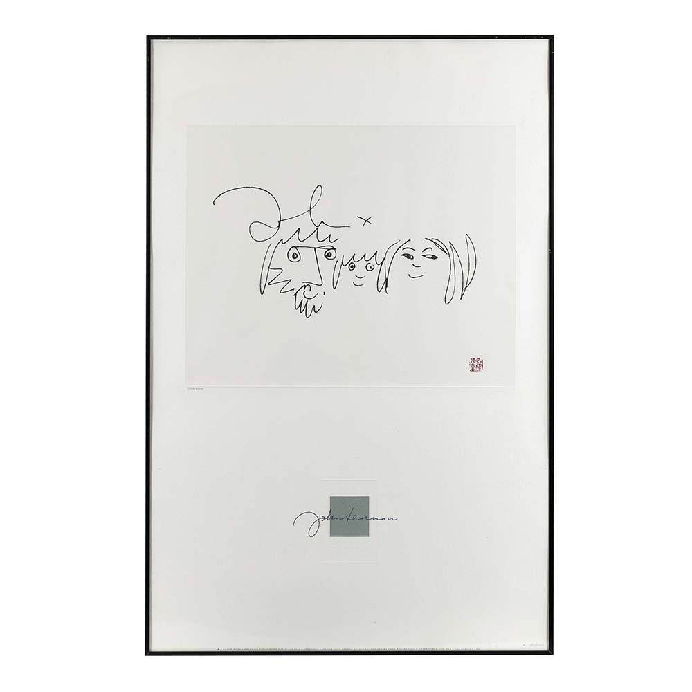 John Lennon Lithograph sold for $1,200