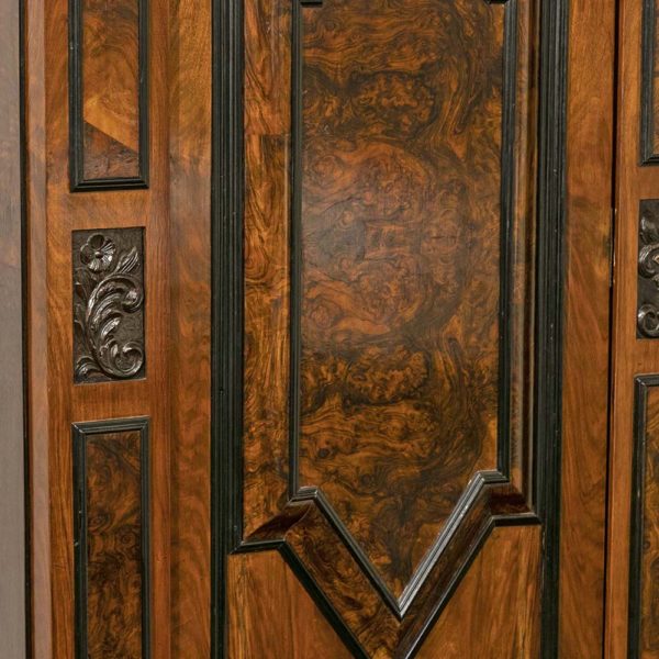 Late 17th Century Dutch Burl and Ebonized Wardrobe - Image 7