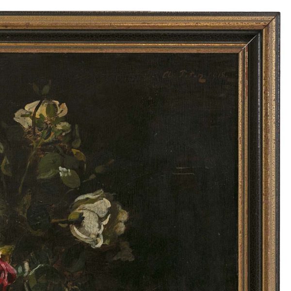 Antique AXEL PETER(1863-1942) Original Oil Still Life on Board - Signed - Image 3