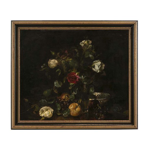 Antique AXEL PETER(1863-1942) Original Oil Still Life on Board - Signed - Image 1