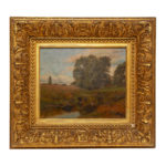 Antique JONAS JOSEPH LAVALLEY(1858-1930) Original Oil Painting on Board - Signed