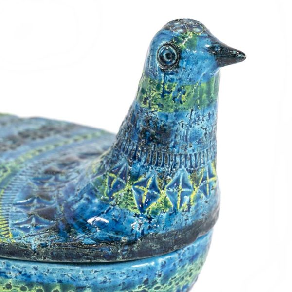 Vintage Mid Century BITOSSI RAYMOR Rimini Blu Lidded Bird Bowl - Image 2
