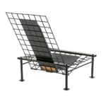 Retro QUEBEC 69 Black Metal Grid Chair - Image 3
