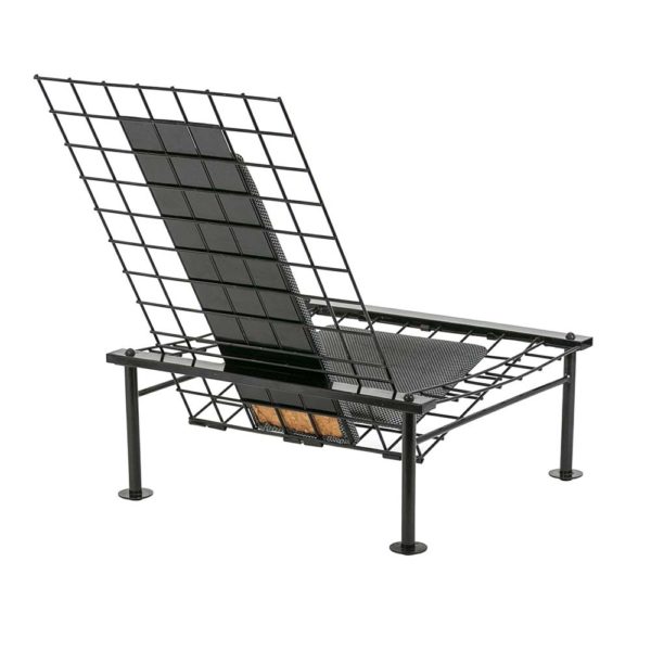 Retro QUEBEC 69 Black Metal Grid Chair - Image 3