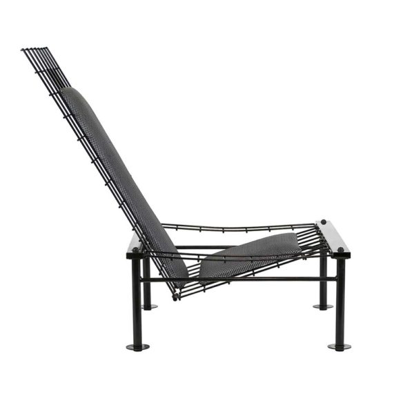 Retro QUEBEC 69 Black Metal Grid Chair - Image 2