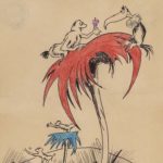 DR. SEUSS Original Marker and Crayon Sketch on Paper - Image 2