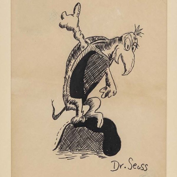 DR. SEUSS Pencil and Marker “Yertle the Turtle” Sketch on Paper - Image 2