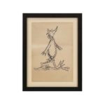 DR. SEUSS Pencil and Marker Sketch of a Bird on Paper