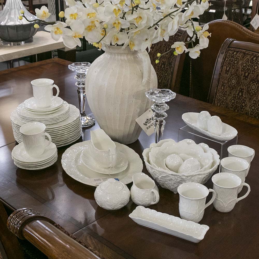 COALPORT 48 Piece Countryware China Set in White | Grandview