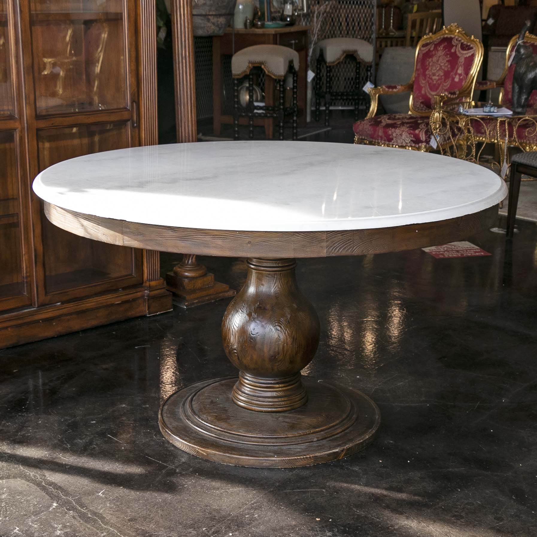 Arhaus marble store dining table