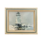 Original Oil Painting of Lighthouse - Signed