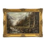 Original Mountain Landscape Painting - Signed