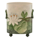 Antique Hand Painted WILLIAM GUERIN ET CIE Water Lily Cachepot Vase