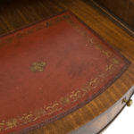 Flame Mahogany Writing Desk with Tooled Leather Top - Image 3