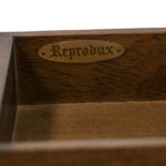 Flame Mahogany Writing Desk with Tooled Leather Top - Image 5
