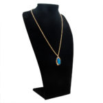 Black Opal and Diamond Pendant Necklace in 14 Karat Yellow Gold - Image 3