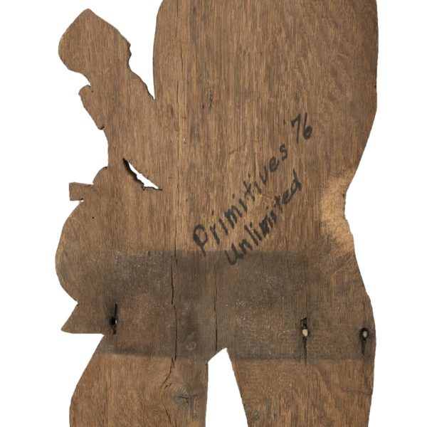 ROBERT MARTIN(1918-1998) Primitive Handcrafted Barn Wood Cut-Out of Soldier in Blue - Image 4