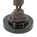 Kuan Yin Metal Statue on Black Lacquer Base - Image 4