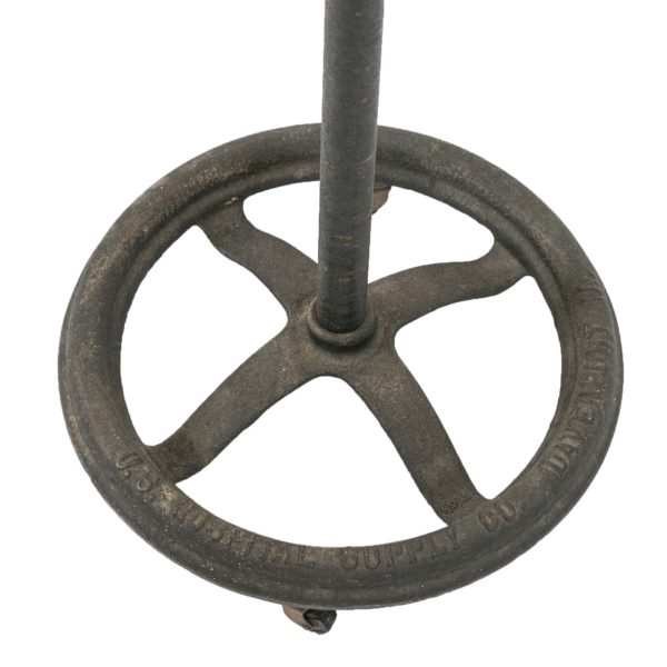 Vintage Adjustable Medical Lamp with Copper Shade on Casters - Image 6