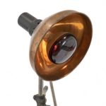 Vintage Adjustable Medical Lamp with Copper Shade on Casters - Image 3