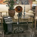 Vintage Adjustable Medical Lamp with Copper Shade on Casters - Image 7