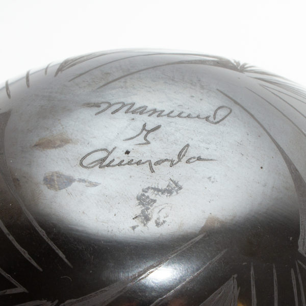 MATA ORTIZ Blackware Vessel Signed MANUEL QUEZADA - Image 3