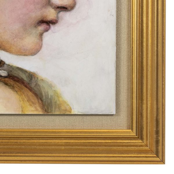 MIRIAM BARANOV “Godward Master Study” Original Watercolor on Tempanel Circa 2020 - Image 3
