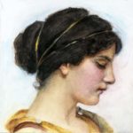 MIRIAM BARANOV “Godward Master Study” Original Watercolor on Tempanel Circa 2020 - Image 2